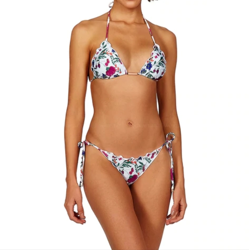 Vix Clover Ripple Ruched Bikini Bottom